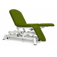 Hydraulic stretcher: three bodies, chair type, with motorized height adjustment and independent leg supports