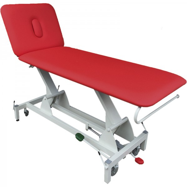 Kinefis Excellent two-body hydraulic stretcher 194 x 62 cm with retractable wheels: Optimal balance in robustness - price - aesthetics