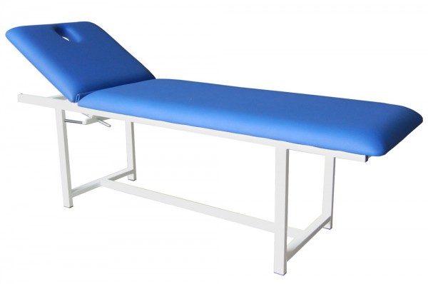 Extra-long fixed stretcher: two sections, ideal for basketball teams and players. Includes toilet roll holder and facial cap