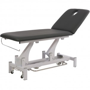 Kinefis Quality Perimetral electric stretcher with two bodies: Perimeter control for height adjustment, reclining headrest by gas piston, highly stable structure and unbeatable value for money