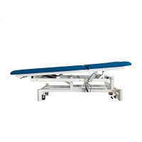 Two-section stretcher with Kinefis Quality electric elevation system in welded steel, height adjustment with electric motor and retractable wheels - EXHIBITION PRODUCT