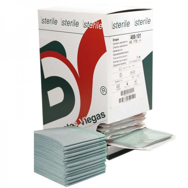 Fenestrated sterile surgical field with adhesive 75 x 50 cm (50 units)