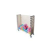 PVC trolley to store dumbbells and sports equipment