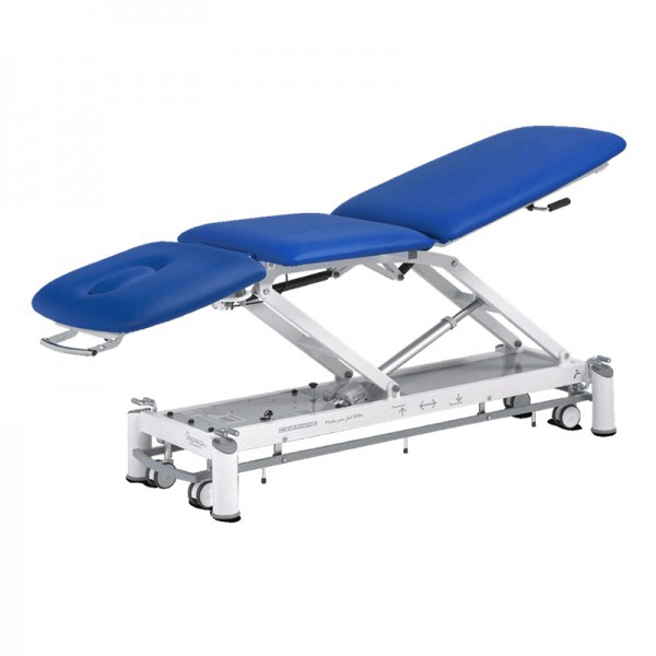 CEZANNE JR electric stretcher: three sections, with adjustable height and tilting headrest (roll holder included) CEZANNE JR electric stretcher: three sections, with adjustable height and tilting headrest (roll holder included)