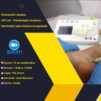 APS E4 TEAM TRAINING – INVASIVE PHYSIOTHERAPY – ECHO-GUIDED PERCUTANEOUS ELECTROLYSIS - SEPTEMBER 13 - 2024 - ZOOM