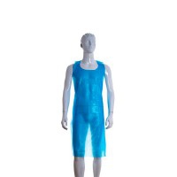 0.02mm polyethylene apron in blue: 120 x 76 cm (100 units)