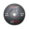 Olympic discs: Rubber coated with steel center ring (Sold per unit - various weights available)