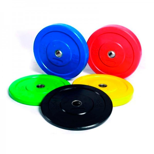 Bumper discs: recommended for crossfit and fitness (Available in several weights - price per unit) Bumper discs: recommended for crossfit and fitness (Available in several weights - price per unit)