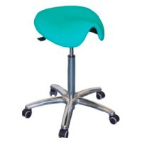 Kinefis Elite PLUS standard stool: Pony or saddle type with a height of 56 - 77 cm, soft wheels and extra large base (Various colors available)