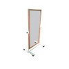 Folding and mobile mirror with smooth and tiltable moon (moon measurements: 142cm high x 62cm wide)