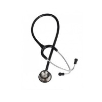 Riester Duplex stethoscope, made of aluminum, in cardboard display box (black color)