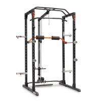 Power Cage with BH Fitness Pulley: Leg Support, High and Low Pulley and Disc Storage Holder Power Cage with BH Fitness Pulley: Leg Support, High and Low Pulley and Disc Storage Holder
