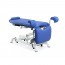 Electric gynecological examination chair: three sections, with height adjustment, gynecological leg straps, cervical cushion and compensated Trendelenburg