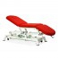 Hydraulic examination stretcher: three bodies, armchair type, with negative reclining backrest and retractable wheels Hydraulic examination stretcher: three bodies, armchair type, with negative reclining backrest and retractable wheels