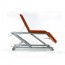 Hydraulic examination stretcher: three sections, chair-type with roll holder and face plug (two models available) Hydraulic examination stretcher: three sections, chair-type with roll holder and face plug (two models available)