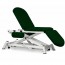 Hydraulic stretcher: three bodies, chair type, with straight rise without lateral displacement, roll holder, facial cap and retractable wheels (two models available)