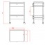 Easy Plus white metal trolley: Equipped with two shelves and two lockable drawers