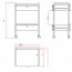 Easy Plus white metal trolley: Equipped with two shelves and two lockable drawers Easy Plus white metal trolley: Equipped with two shelves and two lockable drawers