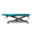 Multifunctional electric table for osteopathy: seven sections with motorized height adjustment, reclining backrest and retractable wheels