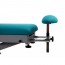 Multifunctional electric table for osteopathy: seven sections with motorized height adjustment, reclining backrest and retractable wheels