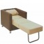 Siamese Armchair-Bed: With structure in steel with high strength polyurethane foam