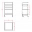 White Metal Cart Part: Equipped with three shelves and removable drawer White Metal Cart Part: Equipped with three shelves and removable drawer