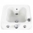 Hydromassage bathtub for feet: With adjustable water jet, LED lighting and wheels for movement