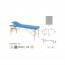 Ecopostural folding table: two sections, with adjustable natural wood structure and facial hole (182 x 70 cm)
