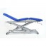 Electric examination stretcher: three bodies with central fold, straight rise without lateral movement, with roll holder and face cap (two models available)