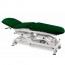 Electric couch for osteopathy: three bodies, with height adjustment, negative reclining backrest, Trendelenburg, roll holder and retractable wheels (two models available)
