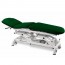 Electric couch for osteopathy: three bodies, with height adjustment, negative reclining backrest, Trendelenburg, roll holder and retractable wheels (two models available) Electric couch for osteopathy: three bodies, with height adjustment, negative reclining backrest, Trendelenburg, roll holder and retractable wheels (two models available)