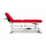 Electric stretcher for osteopathy: five bodies with negative reclining backrest, adjustable armrests, toilet paper holder, face cap and retractable wheels (two models available)