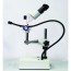 Iriscope stereoscopic with Interchangeable Lenses 10 and 20 increases. Adjustable chin and Desktop Base