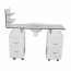 Pezi manicure table: Vacuum cleaner, bag, double column of drawers and hand rest cushion