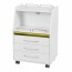 Blanca Spin wooden cart: Equipped with three drawers, sterilizer and removable central tray