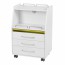 Blanca Spin wooden cart: Equipped with three drawers, sterilizer and removable central tray Blanca Spin wooden cart: Equipped with three drawers, sterilizer and removable central tray