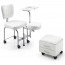 Tendy pedicure chair: Equipped with stool and chest of drawers Tendy pedicure chair: Equipped with stool and chest of drawers