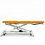 Electric stretcher: three bodies, chair type, with straight rise without lateral displacement and retractable wheels (two models available) Electric stretcher: three bodies, chair type, with straight rise without lateral displacement and retractable wheels (two models available)