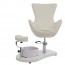 Pedicure armchair Crem: With foot bathtub and footrest adjustable in height and length