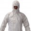 Disposable coverall with CE 2163 Certificate: With elastic cuffs, hood and ankles and front closure with covered zipper Disposable coverall with CE 2163 Certificate: With elastic cuffs, hood and ankles and front closure with covered zipper