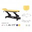 Ecopostural technical electric massage table: two bodies with black connecting rod structure and T05 head (50 x 188 cm)