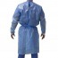 52 gr waterproof disposable gowns: PPE category III, with cotton cuffs and back closure, latex-free (5 units)