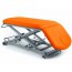 Hydraulic examination stretcher: two bodies, with negative reclining backrest and straight rise without lateral movement. Includes toilet roll holder and face cap (two models available)