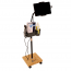 Transport trolley for SonoEye P2 Kinefis portable ultrasound system with wooden base and accessories Transport trolley for SonoEye P2 Kinefis portable ultrasound system with wooden base and accessories