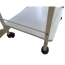 Easy white metal trolley: Equipped with a lockable drawer and three shelves - OUTLET Easy white metal trolley: Equipped with a lockable drawer and three shelves - OUTLET