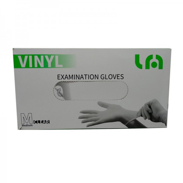 Natural Vinyl Gloves Kinefis with Powder (100 Units)