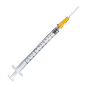Disposable syringe without dead space - 1ml - 25G 1 "- Suitable for vaccination against COVID (box of 100 units)