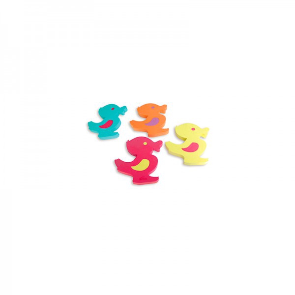 Water game foam animals ducks: Four colored foam pieces