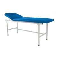 Kinefis Essential two-section fixed stretcher: with metal frame, adjustable backrest and facial hole