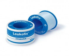 Leukofix (porous plastic hypoallergenic plaster)